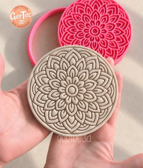 MANDALA FLOR DE LOTO Cortante + Sello