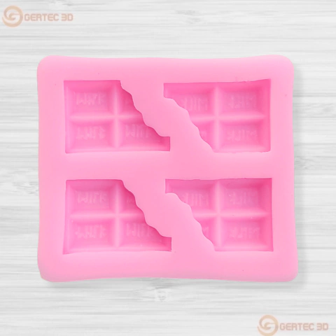 Molde Silicona - 4 TABLETAS CHOCOLATE