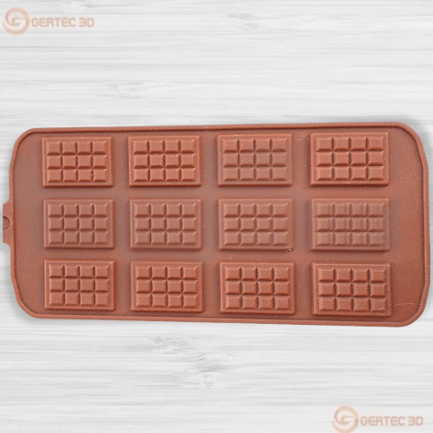 Molde Silicona - 12 MINI TABLETAS CHOCOLATE