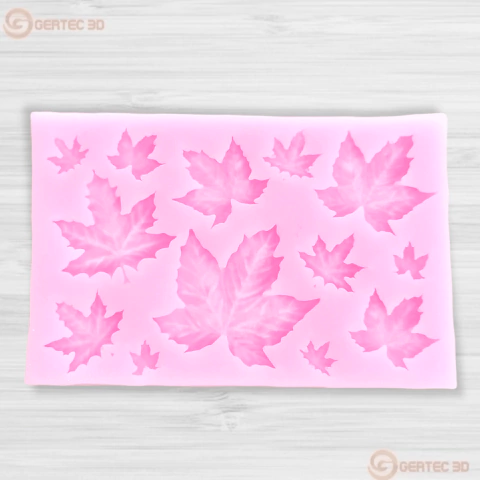 Molde Silicona - 13 HOJAS DE OTOÑO