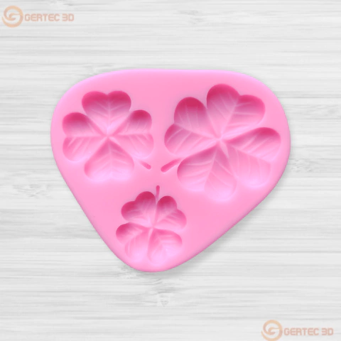 MOLDE SILICONA 3 TRÉBOLES DE LA SUERTE