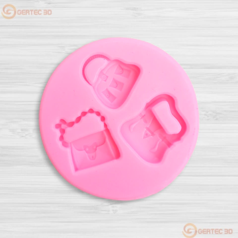 MOLDE SILICONA 3 CARTERAS CHICAS