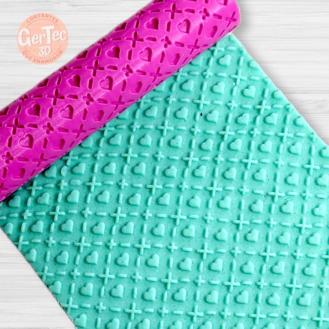 RODILLO TEXTURADOR CORAZONES PATCHWORK