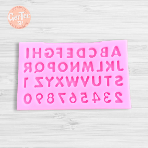 MOLDE SILICONA MINI ABECEDARIO Y NÚMEROS