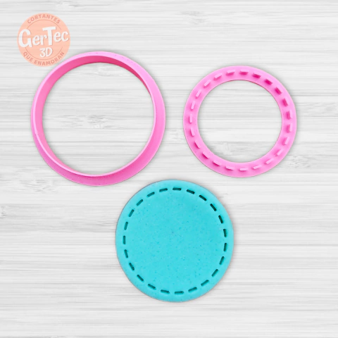 CÍRCULO SIMIL BORDADO Cortante + Stamp