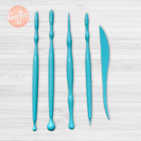 SET 5 ESTECAS MODELADO REPOSTERIA / PORCELANA