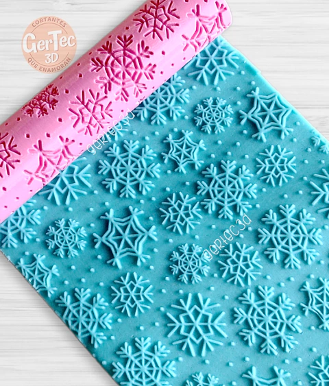 RODILLO TEXTURADOR COPOS DE NIEVE (D2)