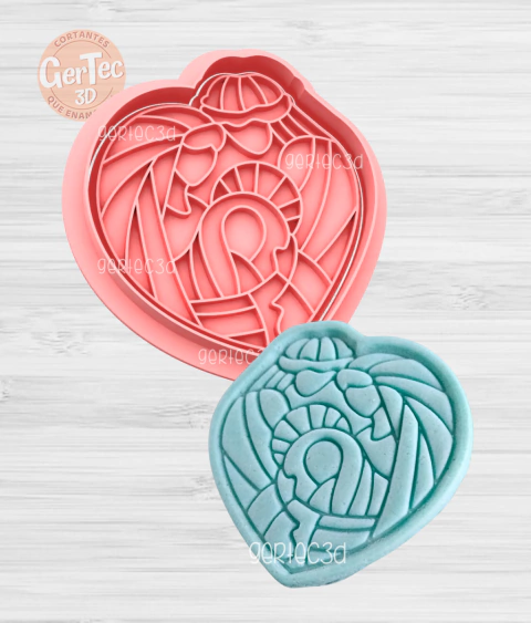 SAGRADA FAMILIA CORAZÓN Cortante + Stamp