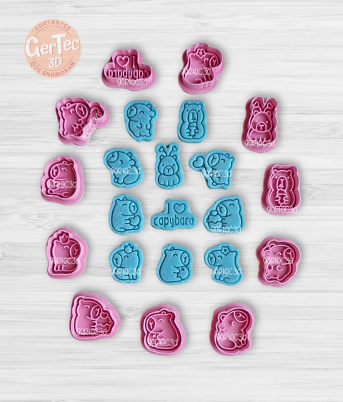 MINI CORTANTES CAPIBARA + SELLOS SET x11 u. - comprar online