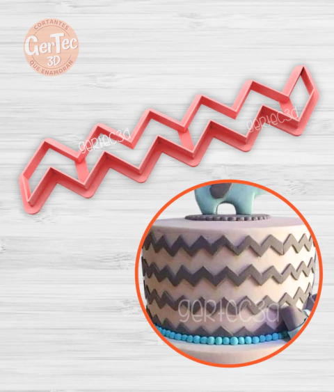 RAYAS CHEVRON / ZIGZAG Cortante Contorno