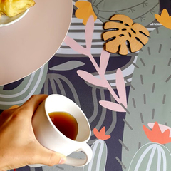 Mantel impermeable en gabardina Cactus fun - tienda online