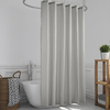 Cortina de baño lino + ganchos metálicos gris