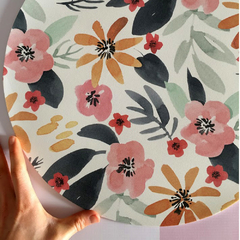Individual de Mesa Circular Fama Rosa - comprar online
