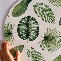 Individual de Mesa Circular Palmas Verdes - Romelia Deco & Fun