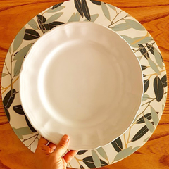 Individual de mesa circular eucalipto - Romelia Deco & Fun