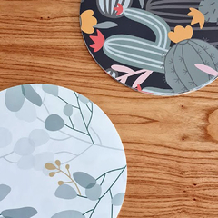 Set de 6 individuales plásticos - Eucalipto oliva