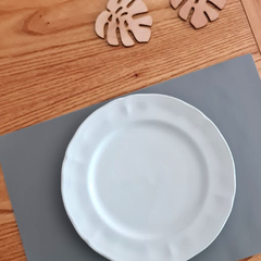 Individual de mesa rectangular gris claro en internet