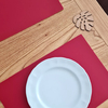 Individual de mesa rectangular rojo