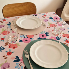 Mantel impermeable en gabardina Flores primavera - tienda online