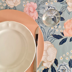 Mantel impermeable en gabardina Peonias