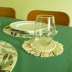 Mantel impermeable liso verde pastel - comprar online