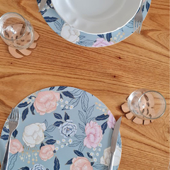 Set de 6 individuales plásticos - Peonias - comprar online