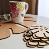 Combo posafuentes y posavasos madera x6