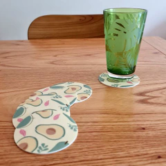 Set de 6 posavasos palta - pvc importado - comprar online