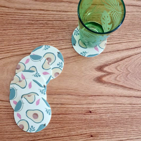 Set de 6 posavasos palta - pvc importado