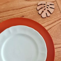 Individual de mesa circular ladrillo