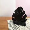 Servilletero hoja negro