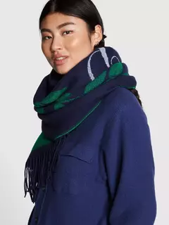 Pashmina Bufanda Azul Combinada Linea PINK Victoria's Secret