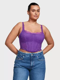Corset Encaje Lila Linea Signature S M Victoria's Secret en internet