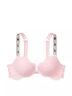 Corpiño Push-up Encaje Rosa Logo Strasses 34B Victoria's Secret en internet