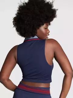 Top Seamless ( Sin costura ) Sin Mangas Azul Marino Linea Pink S 85/90 Victoria's Secret - Ninna's Choice