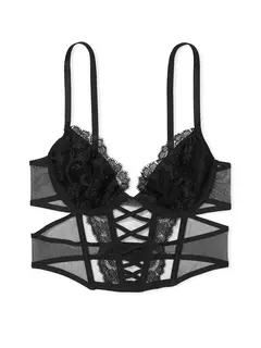 Corset Encaje Negro Cut Outs Linea Signature S Victoria's Secret - comprar online