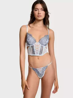 Corset Encaje Celeste Cut Outs Linea Signature S - M - L Victoria's Secret en internet