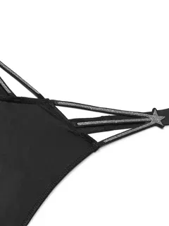 Conjunto Corpiño Push-up Negro 34B (85/90) + Colaless Strass Star S Victoria Secret - Ninna's Choice