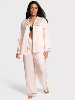 Pijama de Saten Rosa Logo Mini incrustaciones M Victoria´s Secret - comprar online