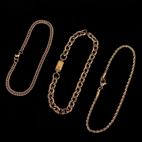 Kit 3 Pulseiras - Ouro