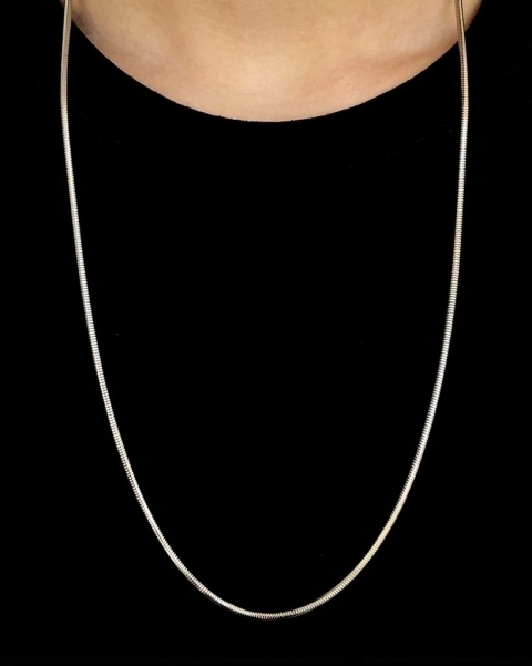 Corrente Rabo De Rato - Prata (2mm) - 12g - 70cm