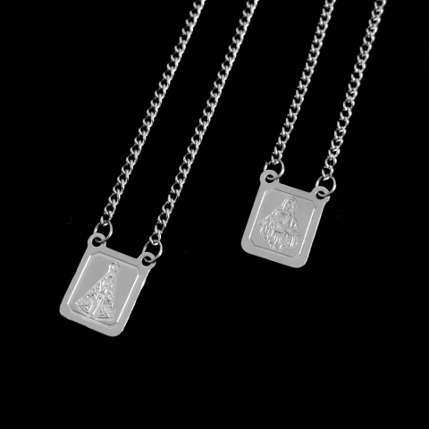 Escapulário Grumet N. Sra. - Prata - 65cm