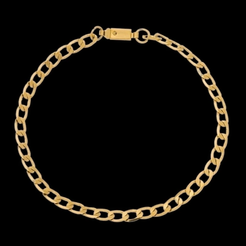 Pulseira Grumet - Fecho Gaveta (4,5mm) - 4,5g - 21cm - Ouro