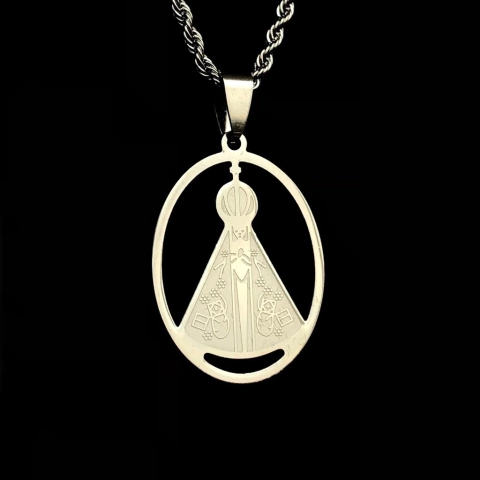 Pingente Nossa Sra. 3x2,4cm - Prata - comprar online