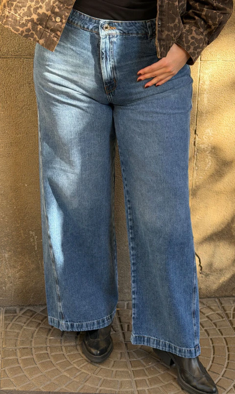 SUPER WIDE LEG MAX [STONE BLUE]