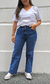 STRAIGHT CROP MATILDA [DARK BLUE] - comprar online