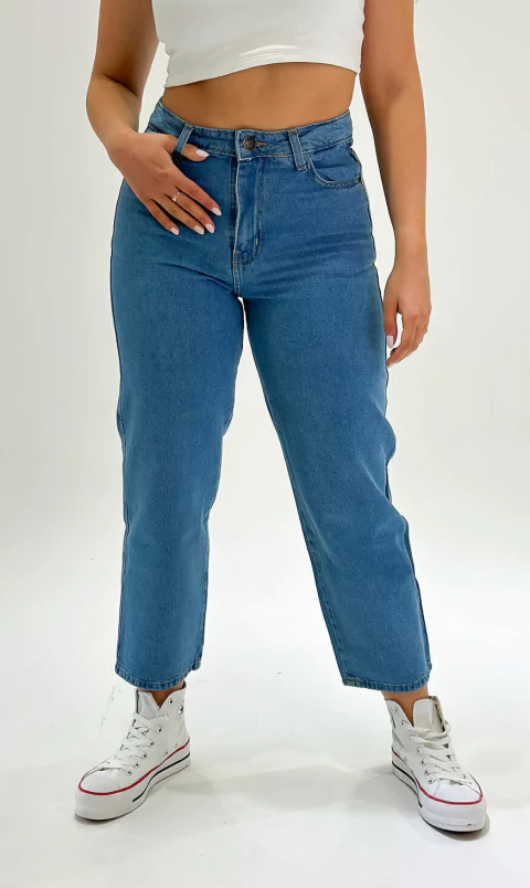 MOM CROP STELLA [LIGHT BLUE]