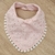 Bandana de broderie  con borde de pompón blanco, 