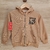 Campera con capucha y estampado "NEVER LOOK BACK".