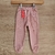 Pantalon liso de color rosa para bebés, con cintura elástica y bolsillos